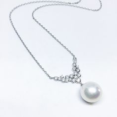 Our Unique Pendant Is Designed With White Freshwater Pearl , Cubic Zirconia And 925 Sterling Silver. You Can Wear It All Day Long. Jewelry : Pearl Pendant Pearl Type : Freshwater Pearl Pearl Grade : AAA+ Pearl Luster : High Pearl Body : Clean Pearl Shape : Round Pearl Nacre : All (100% nacre)  Necklace Length : 18 Inches = 45.7cm  Pearl Color : White/Pink/Gray/Black Pearl Size: Approx  7-8mm, 8-9mm, 9-10mm,*10-11mm , 11-12mm Clasp : 925 Sterling Silver Metal: Sterling silver Sterling Silver Chain: 18 inches Size Of Pendant : Approx  Length 25x20mm Width *Nice Jewelry Box Wrap Thanks For Choosing Blest Jewellery :)   Blest Jewellery *Professional Jewellery Design  (since 2010)  Website: http://blestjewellery.yolasite.com online shop : www.etsy.com/shop/blestjewellery Facebook /Instagram sea Fine Jewelry Pearl White Sterling Silver Necklace, Fine Jewelry Sterling Silver Necklace In Pearl White, Fine Jewelry Pearl White Sterling Silver Necklaces, Fine Jewelry Sterling Silver Necklaces In Pearl White, White Sterling Silver Necklace With Elegant Design, Elegant White Sterling Silver Necklace, Sterling Silver Necklace With Pearl Drop In Diamond White, White Pearl Necklace With Diamond Accents In Sterling Silver, Elegant Sterling Silver White Necklace