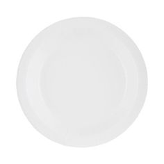 a white paper plate on a white background