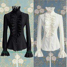 Great shopping ideas for Fashion Womens Tops Ruffles Long Sleeve OL Office Shirt Frilly Cuffs Blouse, Women's Top Ruffle Shirts Blouses, Victorian Top, Gothic Blouse, Women Steampunk, Women Ruffle Blouse, Mode Chanel, The Office Shirts, Victorian Women, Ruffle Long Sleeve