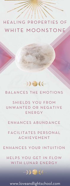 a poster with the words white moon energy and an image of a sun above it