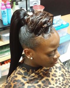 Black Ponytail Hairstyles With Weave, Mohawk Quick Weave Hairstyles, Mohawk Quick Weave, Finger Waves Natural Hair, Black Women Updo Hairstyles, Short Quick Weave Hairstyles, Finger Waves Short Hair, Finger Wave Hair, Finger Wave