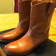 Lauren By Ralph Lauren Italian Made “Marlow” Boots That Are Super High Quality And Only Been Worn Once. These Boots Retail For $895.00 And I Also Have The Bag And Box For Them. They Are Too Small For Me, Otherwise I Would Be Keeping Them. Narrow Boot. Goodyear Welted Boots For Galas With Closed Toe, Goodyear Welted Boots For Galas, Designer Calf Leather Boots With Goodyear Welt, Designer Calf Leather Boots With Goodyear Welted Construction, Luxury Closed Toe Boots For Galas, Classic Closed Toe Boots For Galas, Calf Leather Almond Toe Boots For Galas, Luxury Snip Toe Boots For Galas, Calf Leather Snip Toe Boots For Galas