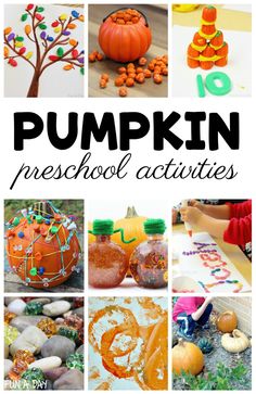 pumpkin preschool activities for fall and halloween