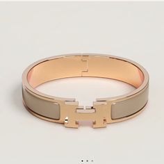 Hermes Clic H Bracelet New With Box And Dust-Bag. Size 19pm Color Marron Glac Hermes Clic H Bracelet, H Bracelet, Hermes Jewelry, Color Marron, Womens Jewelry Bracelets, Dust Bag, Women Jewelry, Bracelet, Color