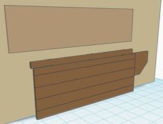 a drawing of a bed with headboard and foot board on the wall next to it