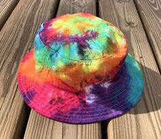 Bucket Hat Tie Dye, Rainbow Bucket Hat, Baby Bucket Hat, Pola Topi, Tie Dye Bandanas