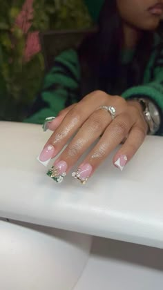 Nail Piercing, Short Acrylics, Acrylic Nail Set, Pink Ombre Nails, London Nails, Baby Nails, Hello Kitty Nails