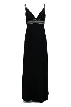 Current Boutique-Balenciaga - Black Sleeveless Gown w/ Silver Embroidery Sz M Formal Dress Black, Balenciaga Dress, Black Formal Dress, Silver Embroidery, Sparkly Heels, Black Dress Formal, Balenciaga Black, Sleeveless Gown, Black Formal