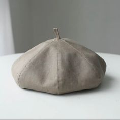 Oversized Linen Beret for Men/Women | we can customize size for you. Casual Beige Beret, Classic Beige Flat Cap Beret, Casual Beige Beret For Fall, Leather Beret, Knit Beret, Personalized Hats, Hat Beret, Hat Custom, Traditional Fabric