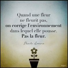 an image of a flower pot with the quote quand une fleur me feut pass, on george tennone's poem