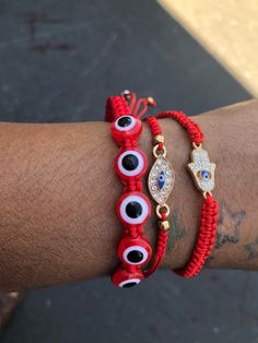 Pack of 3 adjustable red bracelets against bad eyes and envy with Saint Lucia's eye and powerful hand, our bracelets prepared by religious offer the protection you need as shown in the photograph. Adjustable Red Bracelets With Evil Eye, Red Adjustable Evil Eye Bracelet, Red Resizable Evil Eye Spiritual Bracelet, Red Spiritual Friendship Bracelets With Evil Eye, Red Resizable Evil Eye Bracelet, Red Spiritual Friendship Bracelet With Evil Eye, Red Spiritual Bracelet With Adjustable Length, Red Bracelets, Fort Lauderdale