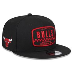 Suit up for every game like the spotlight is on you with this New Era Rally Drive Finish Line Patch 9FIFTY Snapback Hat. The sleek graphics and bold Chicago Bulls team colors will ensure you get a question or two about where you got this stylish piece from. This hat will quickly become your go-to for game day or any day. Snapback Brand: New Era Material: 100% Polyester - Crown, Visor & Button; 100% Cotton - Undervisor Wipe clean with a damp cloth Six panels with eyelets Structured fit Flat bill Chicago Bulls Team, Chicago Bulls Hat, Chicago Bulls Basketball, Black Chicago, Scottie Pippen, Nba Chicago Bulls, Suit Up, Finish Line, Chicago Bulls