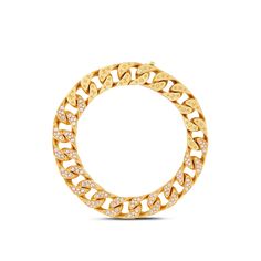 LOUIS VUITTON® - Cuban Chain Necklace, Yellow Gold And Diamonds - Gold Monogram Cuban Chain Necklace, Louis Vuitton Official Website, Gold Monogram, Hip Hop Culture, Louis Vuitton Official, Diamonds And Gold, Cuban Chain, Fine Jewellery, White Diamonds