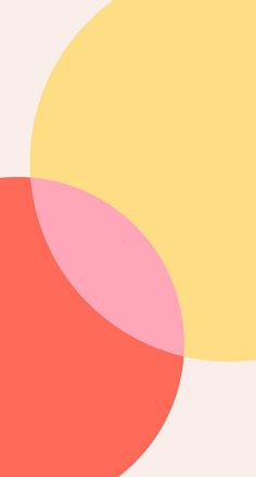 an orange, yellow and pink circle on a white background