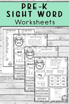 Pre-K Sight Word Worksheets Sight Word Printables Free, Third Grade Sight Words, Second Grade Sight Words