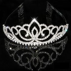 a tiara is shown on a black background