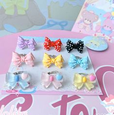 This price is for a ring only, others are not included. Cute Ring, Mother Love, Bow Ring, Kind Reminder, Sweet Lolita, Bear Doll, Dolls, Ring, Purple