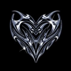 a heart shaped design on a black background