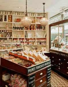 a store filled with lots of different types of food and condiments on display