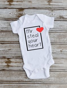 Valentines day onesie boy Valentines Day Onesie, Baby Boy Valentines, Boy Valentines, Funny Onesie, Cricket Ideas, Valentines Day Funny, Funny Onesies, Heart Valentines