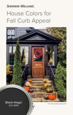 the front cover of sherylin williams's house colors for fall curb appeal