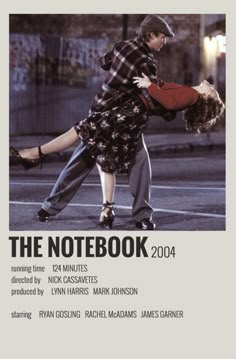 the notebook movie poster with two people dancing