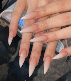 Milky Nails, Nude Nail Designs, Nagel Tips, Pointed Nails, Almond Acrylic Nails, Nail Forms, Oval Nails, Square Acrylic Nails