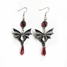 Material: Alloy Color: Style 1, Style 2 Fashion Element: Tassel Style: Net red wind Vampire Earrings, Bat Pendant, Neo Gothic, Earrings Model, Goth Earrings, Bat Earrings, Gothic Vampire, Style Gothic, Pagan Witch