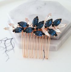 #weddings #accessories #hairaccessories #bridalhaircomb #bridalheadpiece #bridalhairjewelry #hairjewelry #hairaccessory #swarovskicrystal #navybluehaircomb #bluehaircomb #somethingblue #bridalbluehaircom #navyblue #navybluehaircomb #sapphirehaircomb Navy Blue Hair, Blue Bridal Earrings, Gatsby Headpiece, Dark Blue Earrings, Climbing Earrings, Navy Blue Earrings, Ear Crawler Earrings, Ear Climbers Earrings, Crystal Hair Comb