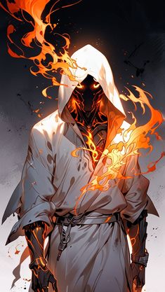 Fire God Art Male, Fire Themed Character Design, Fire Mage Character Design, Fire God Character Design, Fire Warrior Fantasy Art, Fire Genasi Druid, Pyromancer Character Design, Fire Character Design Male, Fire Genasi Male