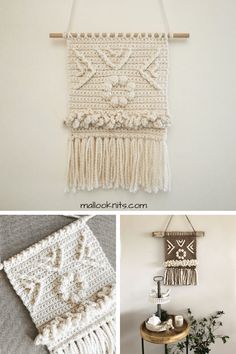 crocheted wall hangings are the perfect way to decorate your home