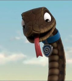 a cartoon snake with its tongue sticking out