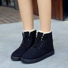 Black Lace-up Boots With Flat Heel For Winter, Black High Ankle Lace-up Boots For Winter, Casual Lace-up Boots With Flat Heel For Winter, Casual Black Lace-up Boots, Black Lace-up Winter Boots, Black Winter Lace-up Boots With Round Toe, Black Flat Heel Winter Boots, Black Flat Heel Boots For Winter, Casual Black Ankle Lace-up Boots