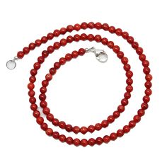 A single strand of red bamboo coral beads makes the perfect necklace! They are small beads, 4mm in diameter. The beads have unique striations in them, which just adds to the beauty. This necklace would be perfect for everyday! I have hand strung these beads using a premium beading wire that has beautiful drape and it fastens with a sterling silver lobster clasp. Made to order from 14"-35" in length. Just choose the length you prefer at check out. 4mm Red Coral Beads~They are real Bamboo coral, p Gift Red Coral Necklaces With 8mm Beads, Red Coral Round Beads Single Strand, Single Strand Red Coral Round Beads, Single Strand Red Coral Beads, Red Coral Gemstone Beads Necklace, Single Strand Round Red Coral Beads, Red Bamboo, Red Coral Necklace, Bamboo Coral