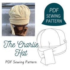 the charlie hat sewing pattern is shown