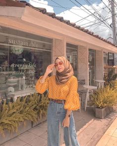 Hijab Style Casual Simple, Ootd Kulot, Hijabi Mode, Hijab Stile, Hijab Look, Hijab Style Casual, Style Hijab, Hijab Styles