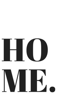 the words ho mie are black and white