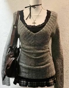 �여름 스타일, Mode Ootd, Knitted Tops, Moda Vintage, 가을 패션, 여자 패션