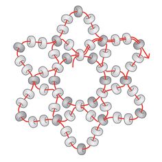 an image of a star made up of many circles and dots, all connected to one another