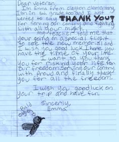 a child's handwritten thank letter to an elementary school teacher from her parents