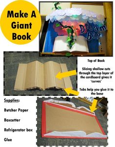 how to make a giant giant book out of cardboard