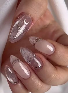 Maquillage Yeux Cut Crease, Ideas Uñas, Elegant Nail Art, Pretty Gel Nails, Cat Eye Nails, Elegant Nails, Classy Nails, Chic Nails, Manicure E Pedicure