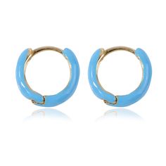 Jazz it up! Introducing Mini Enamel Huggies, Enamel Hoop Earrings, Glossy Enamel Hoops, exclusively priced at an unbeatable value of $13.32 Don't miss out! Ear Cuff Jewelry, Clean Sterling Silver, Fashion Geometric, Geometric Studs, College Gifts, Hula Hoop, Earrings Women, Enamel Earrings, Small Earrings