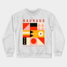 Staatliches Bauhaus, commonly known simply as Bauhaus, was a German art school operational from 1919 to 1933 that combined crafts and the fine arts. -- Choose from our vast selection of crewneck sweatshirts to match with your favorite design to make the perfect custom graphic crewneck sweatshirt. Pick your favorite: Crewneck Sweatshirt or Lightweight Crewneck Sweatshirt. Customize your color! For men and women. Bauhaus Architecture, Architecture Vintage, German Art, Vintage Poster, Graphic Crewneck Sweatshirt, Graphic Crewneck, Fine Arts, Art School, Vintage Posters