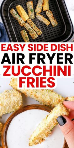 easy side dish air fryer zucchini fries