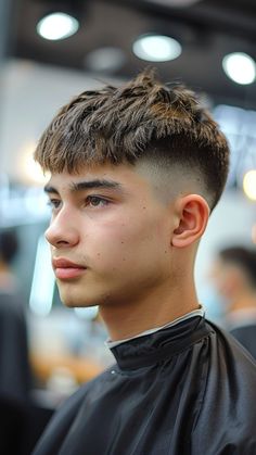 25 French Crop Haircuts: Embrace Timeless Charm 16 Guard Haircut, Mid Fade Straight Hair, French Cut Hair, French Crop Hair Men, French Crop Haircut, 2024 Haircut, Mid Fade Haircut, French Crop