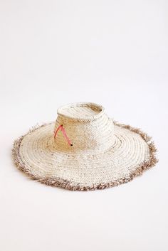 Woven Hat - Pink Natural Straw Beach Hat, Natural Color Sun Hat For Warm Weather Beachwear, Natural Color Sun Hat For Warm Weather, Natural Straw Hat For Beach Vacation, Natural Straw Hat For Beachwear, Summer Festival Straw Hat With Palm Leaf, Natural Straw Sun Hat For Beachwear, Natural Sun Hat For Beachwear, Handwoven Palm Leaf Straw Hat For Summer