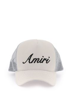 AMIRI baseball cap made of cotton canvas and mesh with contrasting embroidered lettering logo. Semi-lined interior and adjustable rear strap. One size fits all. Size Info STANDARD Color Detail Mixed colours Made In United States Material 100% CO*** 100% PA Season One fall Season Two winter Product accessories Brand Amiri Size And Fit Accessory Length = 60 cm, Trucker Hat With Embroidered Logo And Curved Visor, Logo Trucker Hat For Streetwear With Curved Bill, Streetwear Trucker Hat With Curved Visor And Logo, Adjustable Logo Trucker Hat With Curved Bill, Logo Trucker Hat With Curved Visor For Streetwear, Adjustable Trucker Hat With Logo And Curved Bill, Casual Logo Trucker Hat Snapback, Adjustable Logo Trucker Hat With Curved Visor, Casual Trucker Hat With Logo And Curved Visor