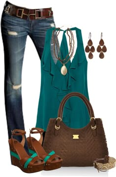 Lovely - summer casual Looks Jeans, Boho Mode, Polyvore Outfits, Spring Summer Outfits, Outfits Casuales, Passion For Fashion, Spring Summer Fashion