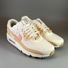 Nike Air Max 90 Se 'Sun Club - Sail Artic Orange' Sku Dj9997-101 Msrp $130 New, 100% Authentic, Box Missing Lid Price Is Firm Nike Sun Club, Nike Air Max 90 Se, Softball Shoes, Black Athletic Shoes, Shoes Nike Air, Nike Air Max Thea, White Running Shoes, Pink Running Shoes, Nike Air Zoom Pegasus